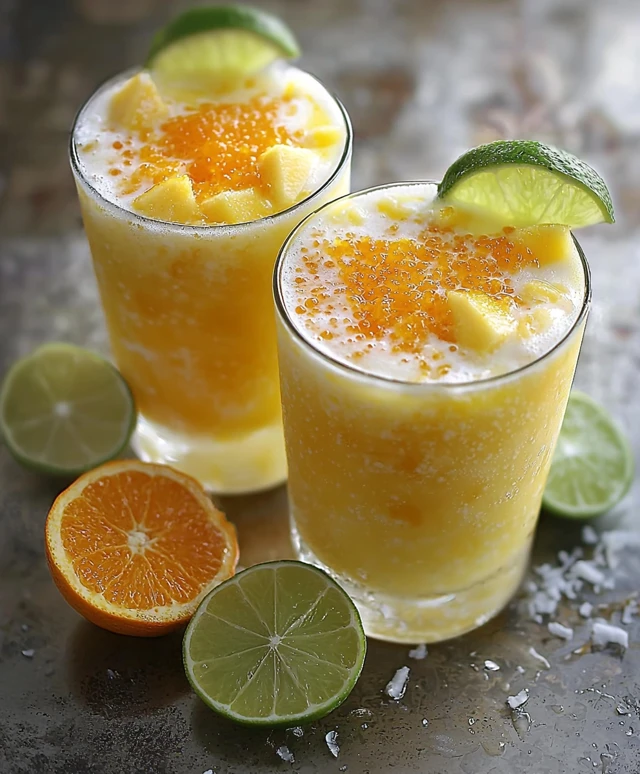 Mango-Kokosnuss Wodka Drink