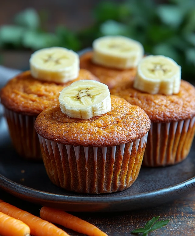 Bananen Karotten Muffins
