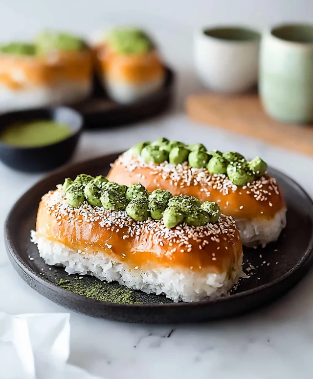Matcha Kokoscreme Brötchen