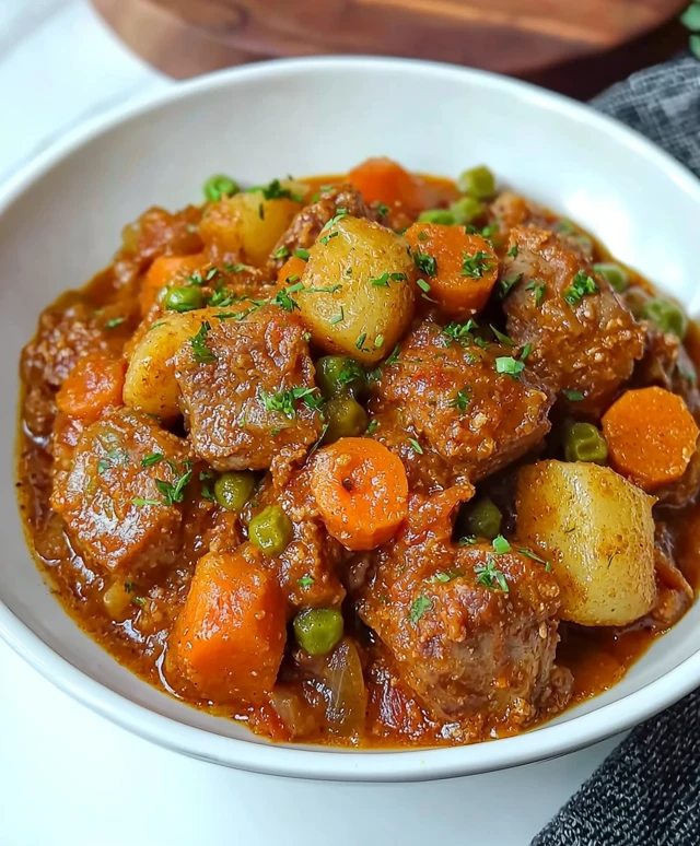 Schweineeintopf zubereiten