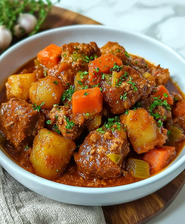 Schweineeintopf zubereiten