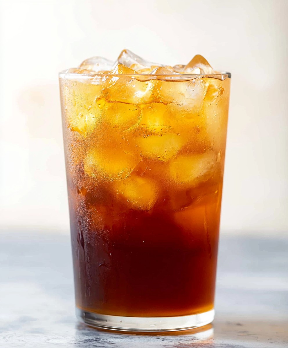 schwarzer Eistee erfrischend