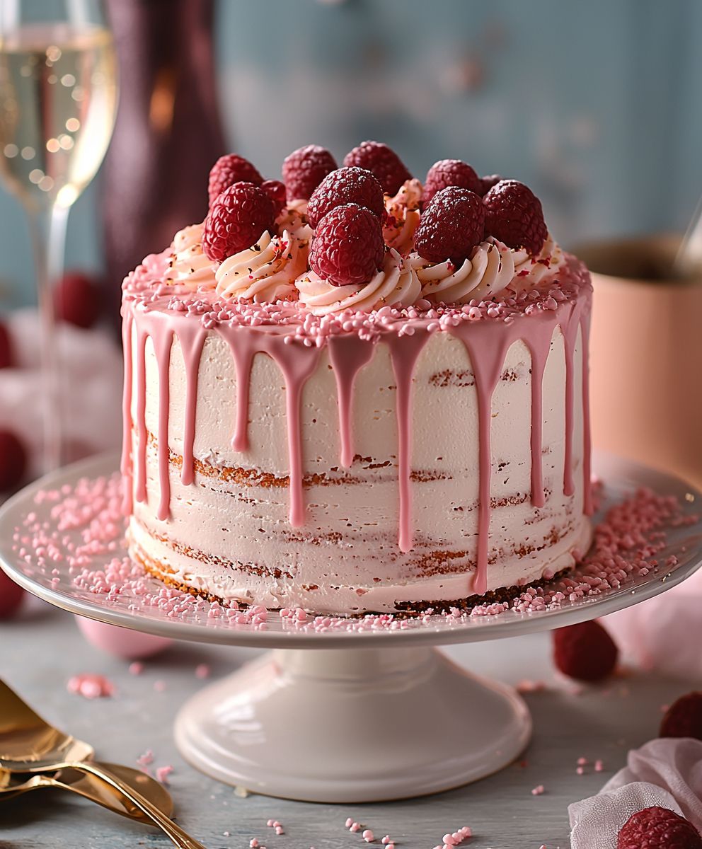 Rosa Champagner Kuchen