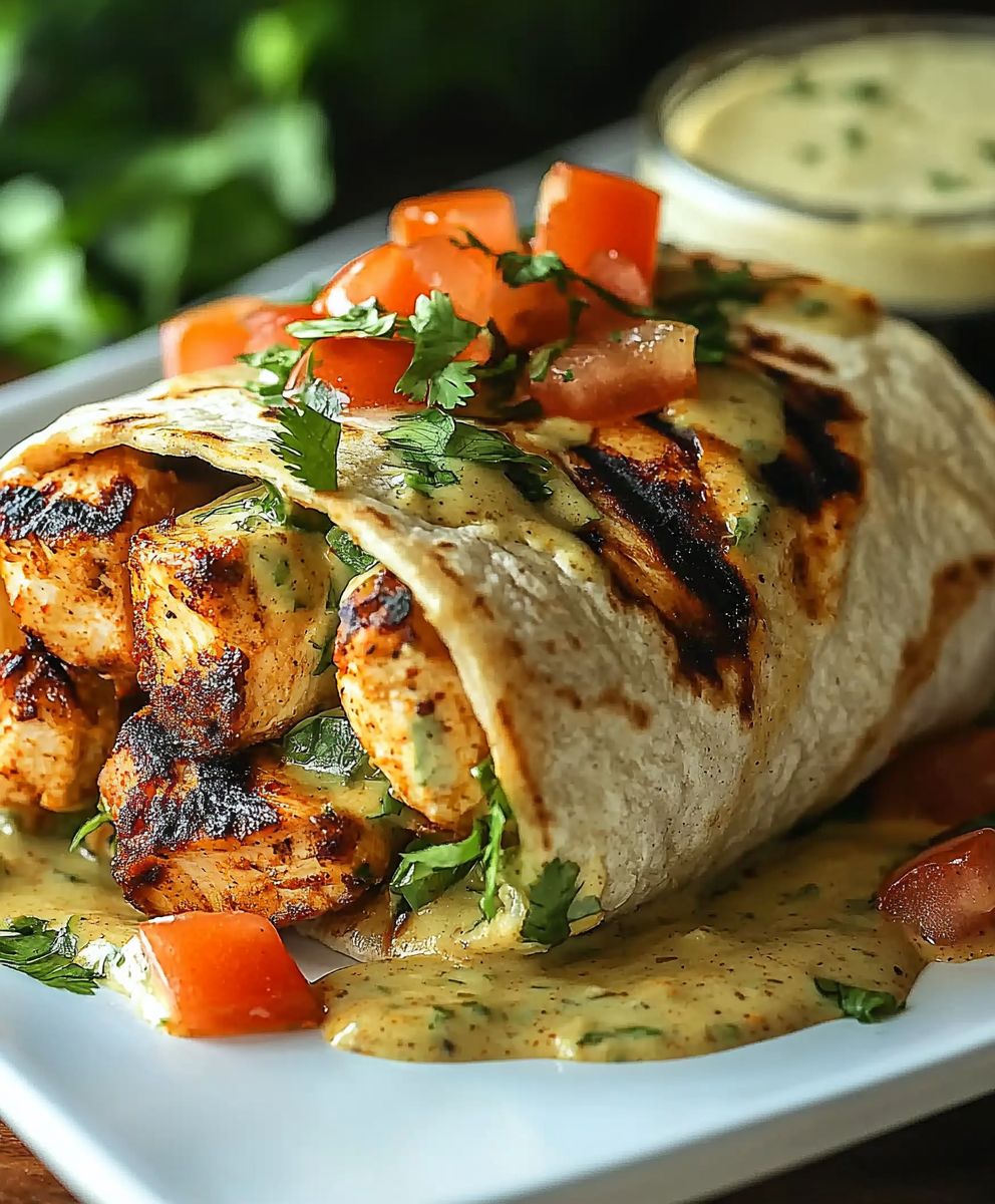 Gegrillte Hähnchen Burritos Chipotle