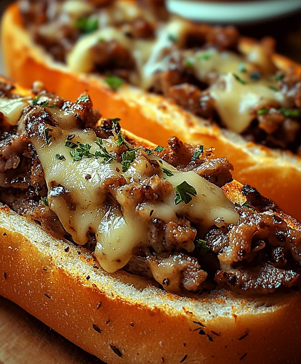 Philly Cheesesteak Knoblauchbrot