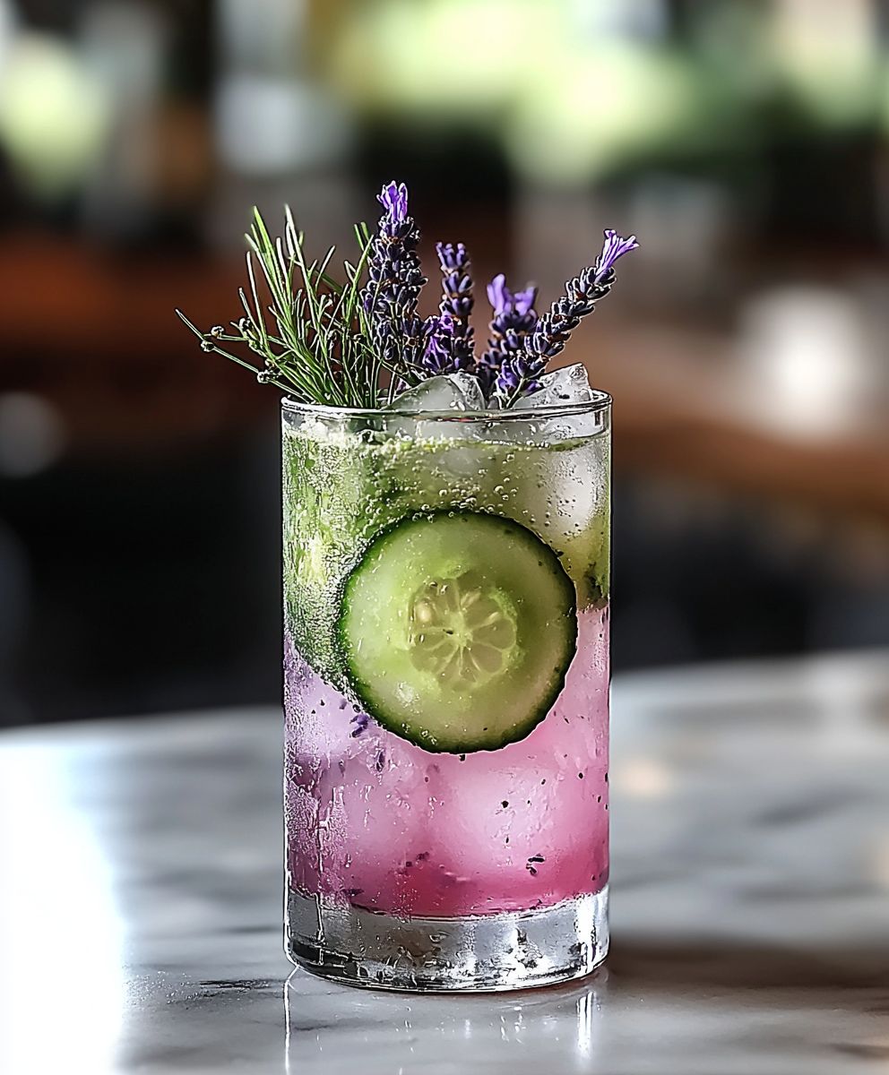 Gurken Lavendel Mocktail
