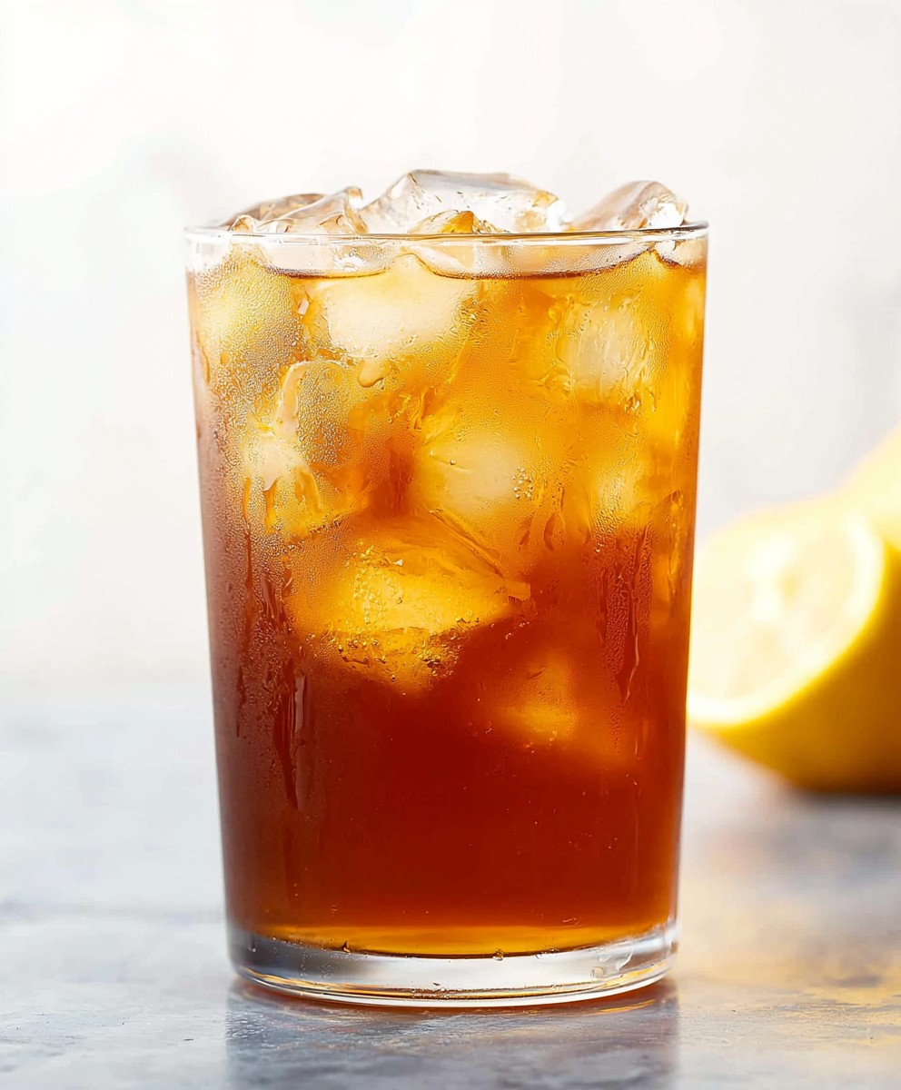 schwarzer Eistee erfrischend