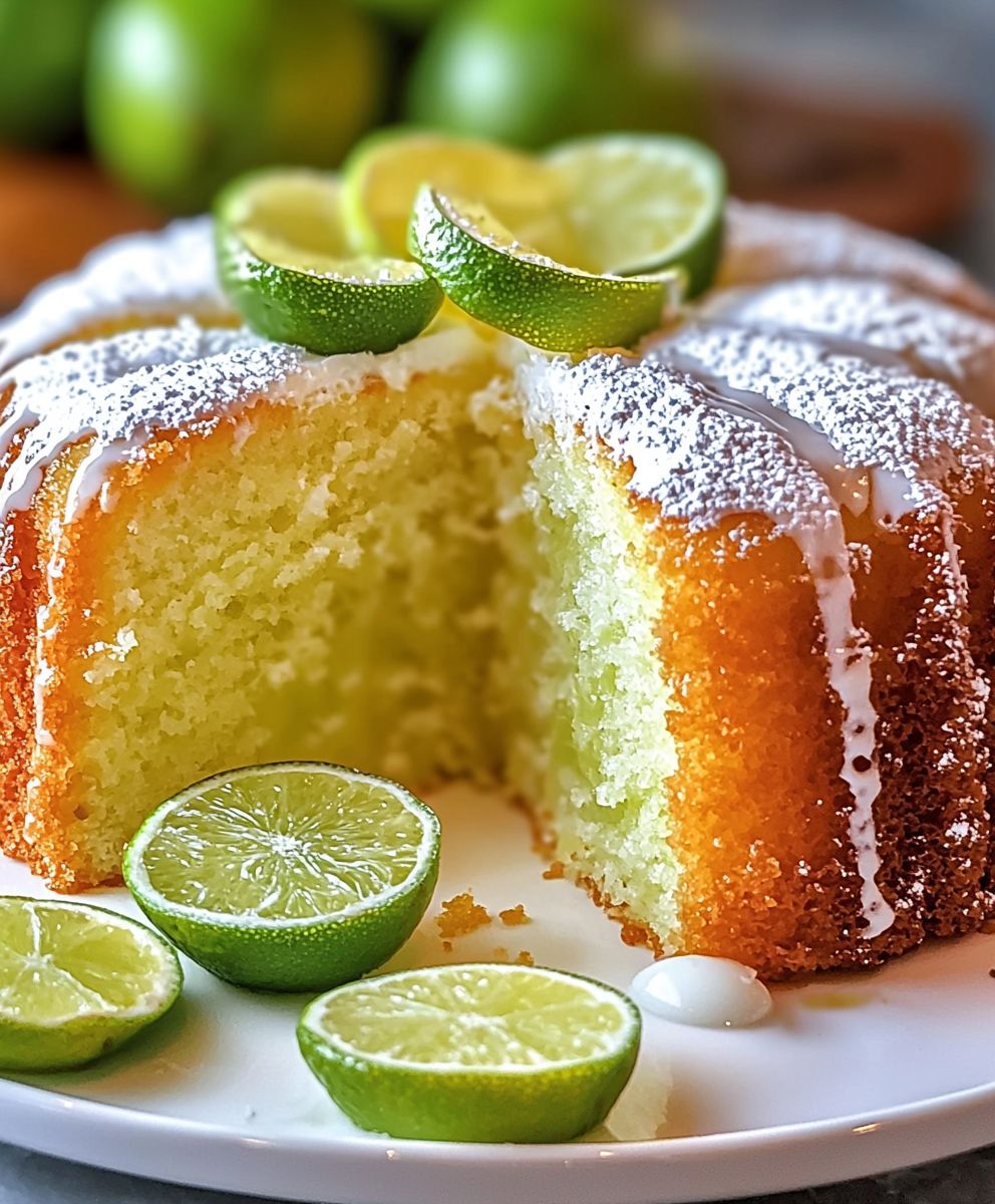 Limetten Rührkuchen backen