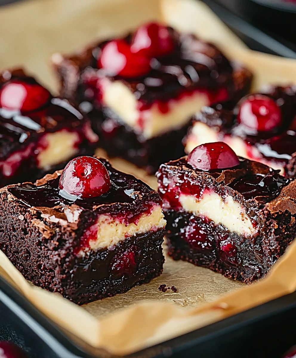 Kirsch Käsekuchen Brownies
