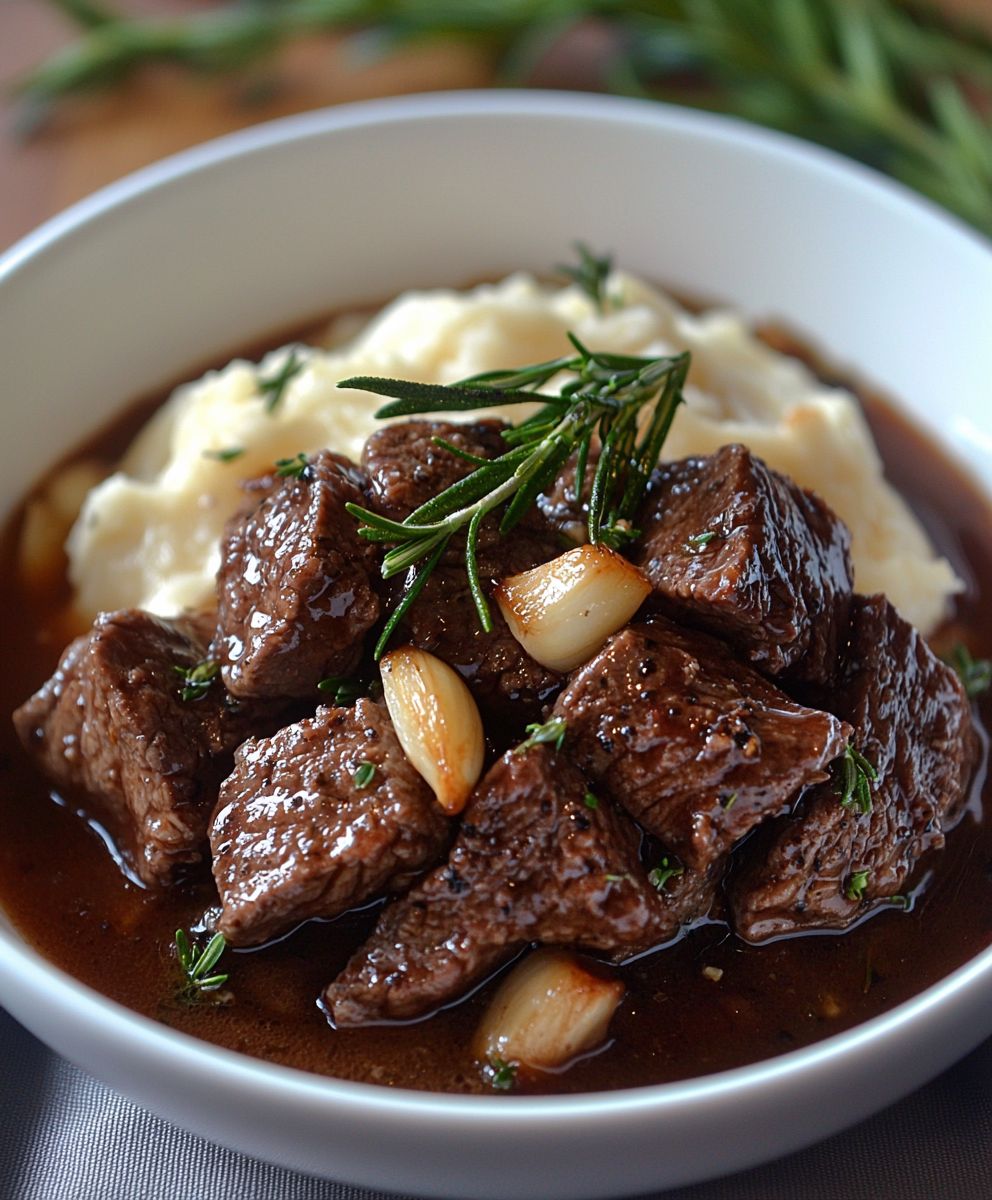 Rindfleischspitzen Knoblauch Rosmarin