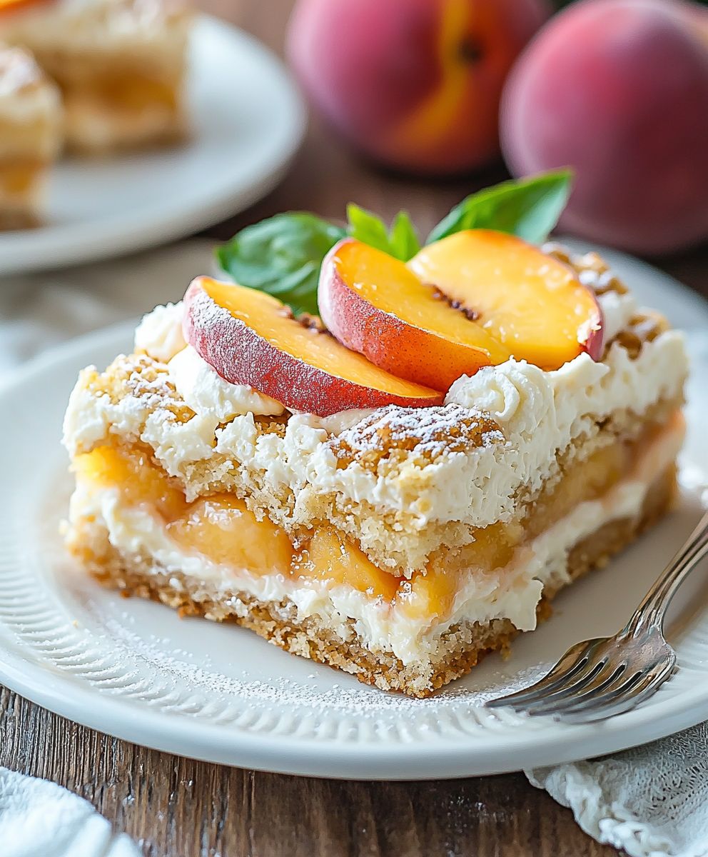 Pfirsich Sahne Tortenriegel