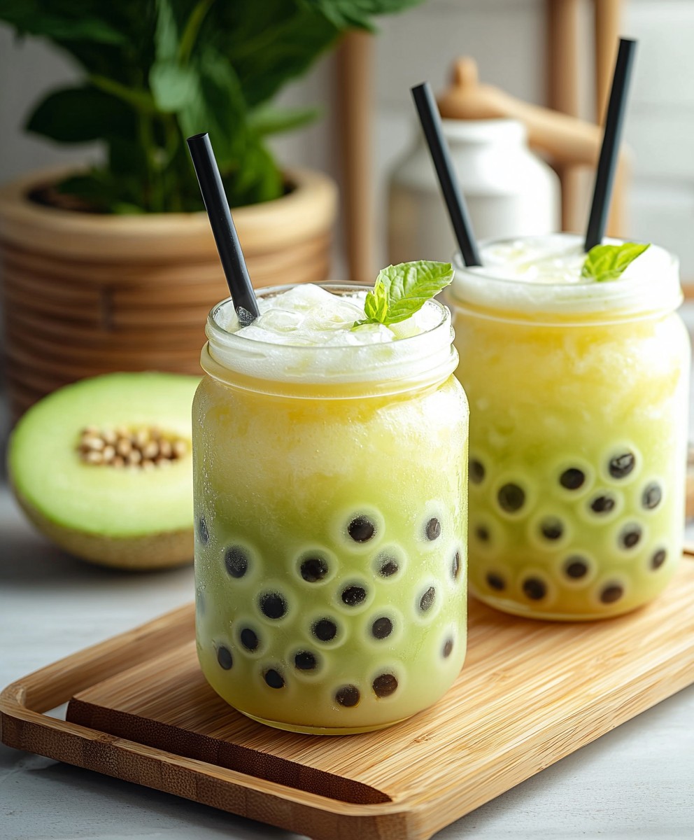 Honigmelonen Bubble Tea