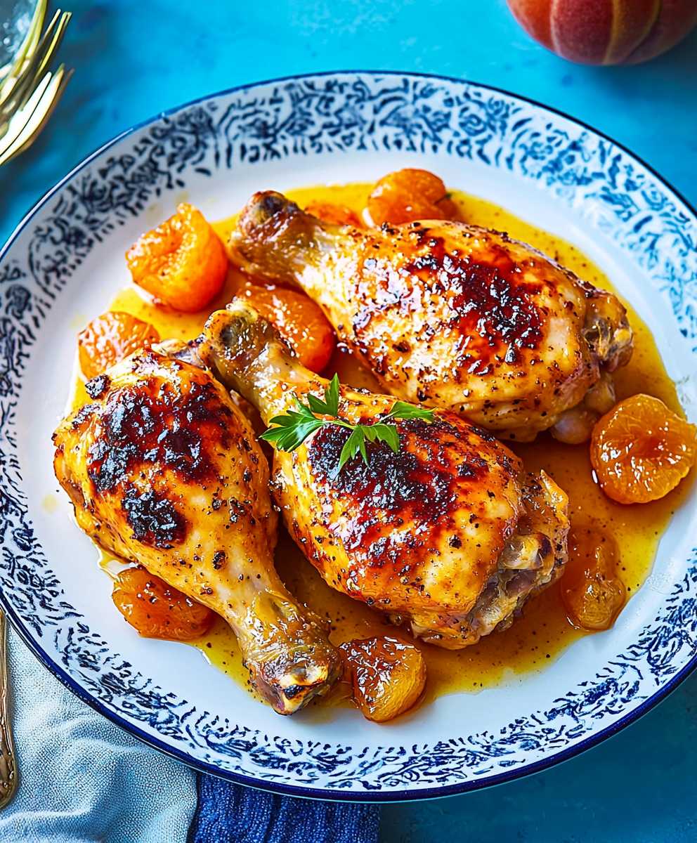 Aprikosen Huhn Gericht