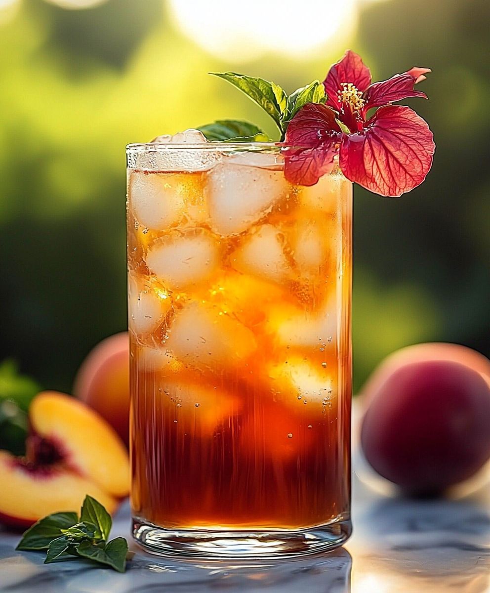 Pfirsich Hibiskus Tee selber machen