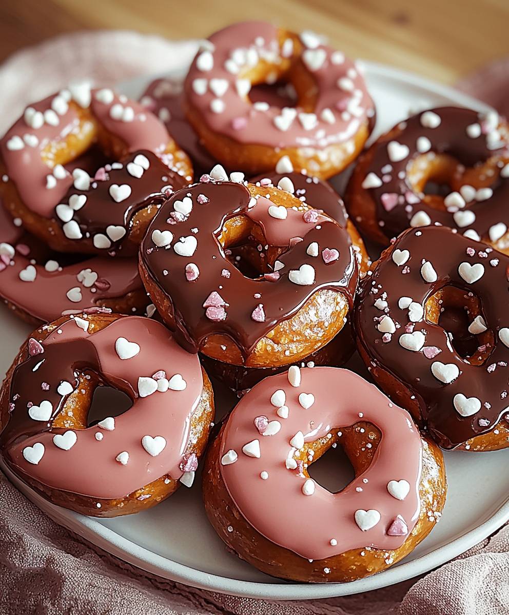 Schoko Karamell Brezeln Valentinstag