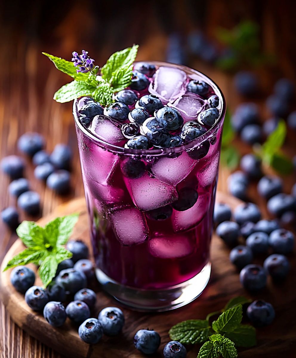 Blaubeer Lavendel Eistee selber machen