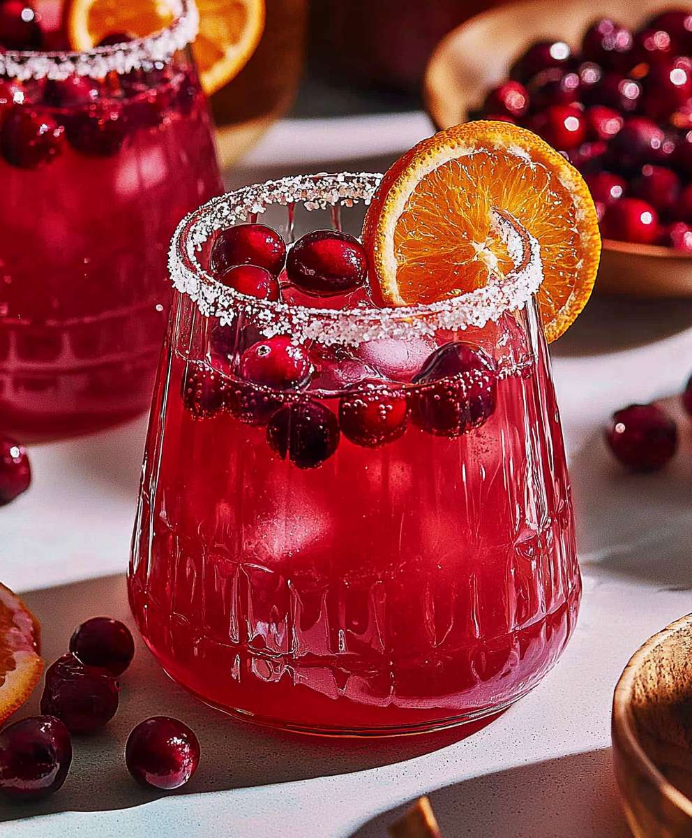 Gewürzte Cranberry Orangen Margarita