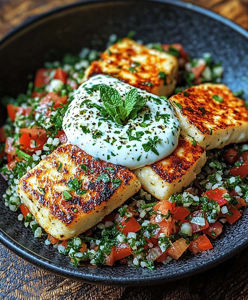 Halloumi Tabbouleh Minzjoghurt