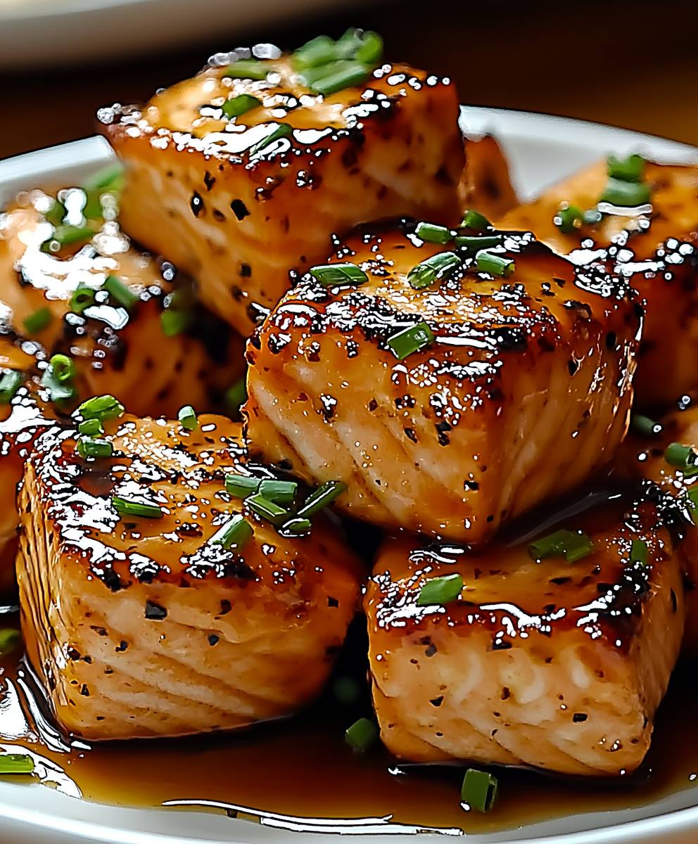 Honig Knoblauch Lachs Happen