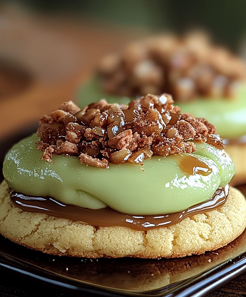 Käsekuchen gefüllte Karamell Apfel Kekse