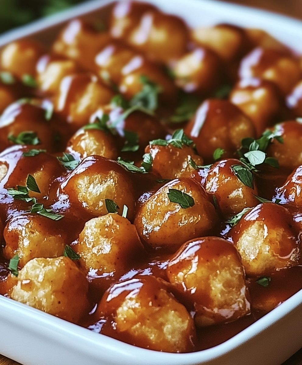 BBQ Chicken Tater Tot Auflauf
