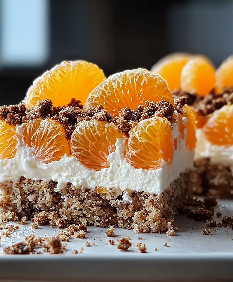 Streuselquarkkuchen mit Mandarinen