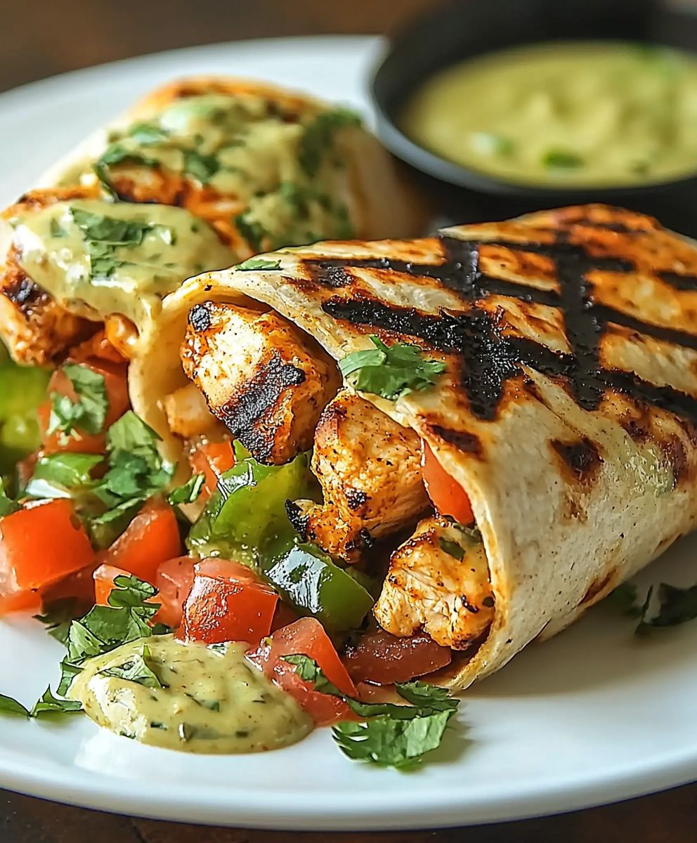 Gegrillte Hähnchen Burritos Chipotle