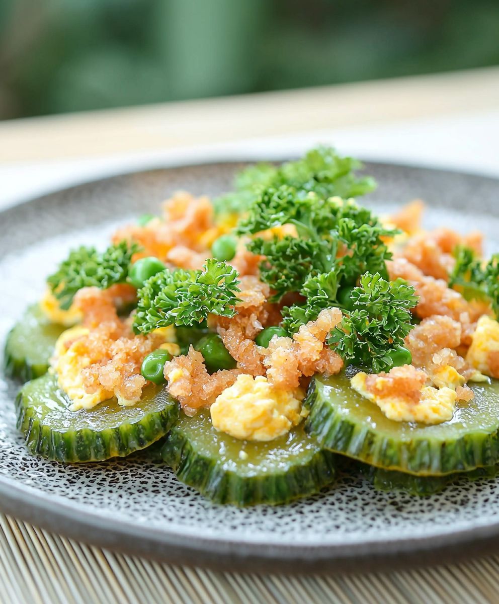 Bittermelone mit Eiern braten