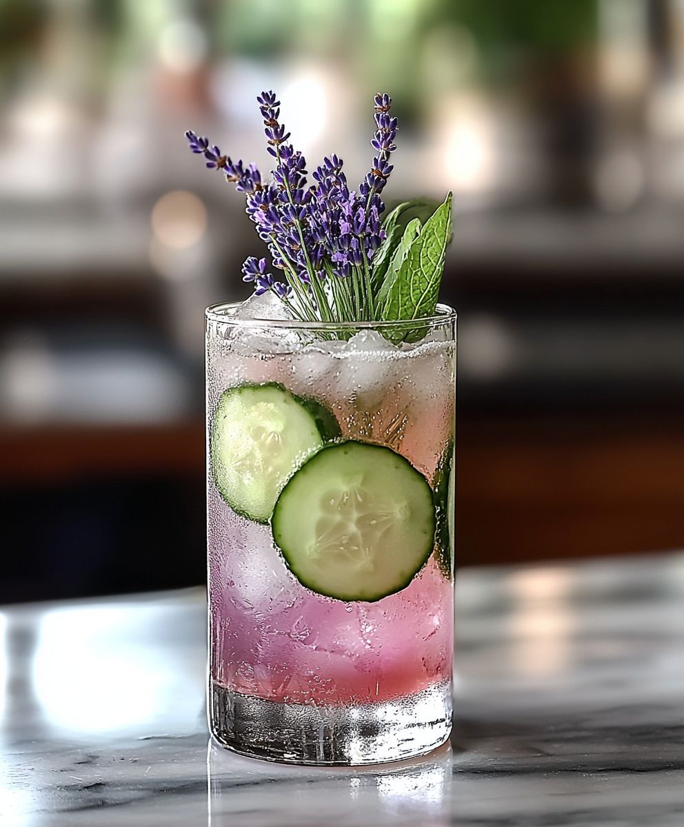 Gurken Lavendel Mocktail