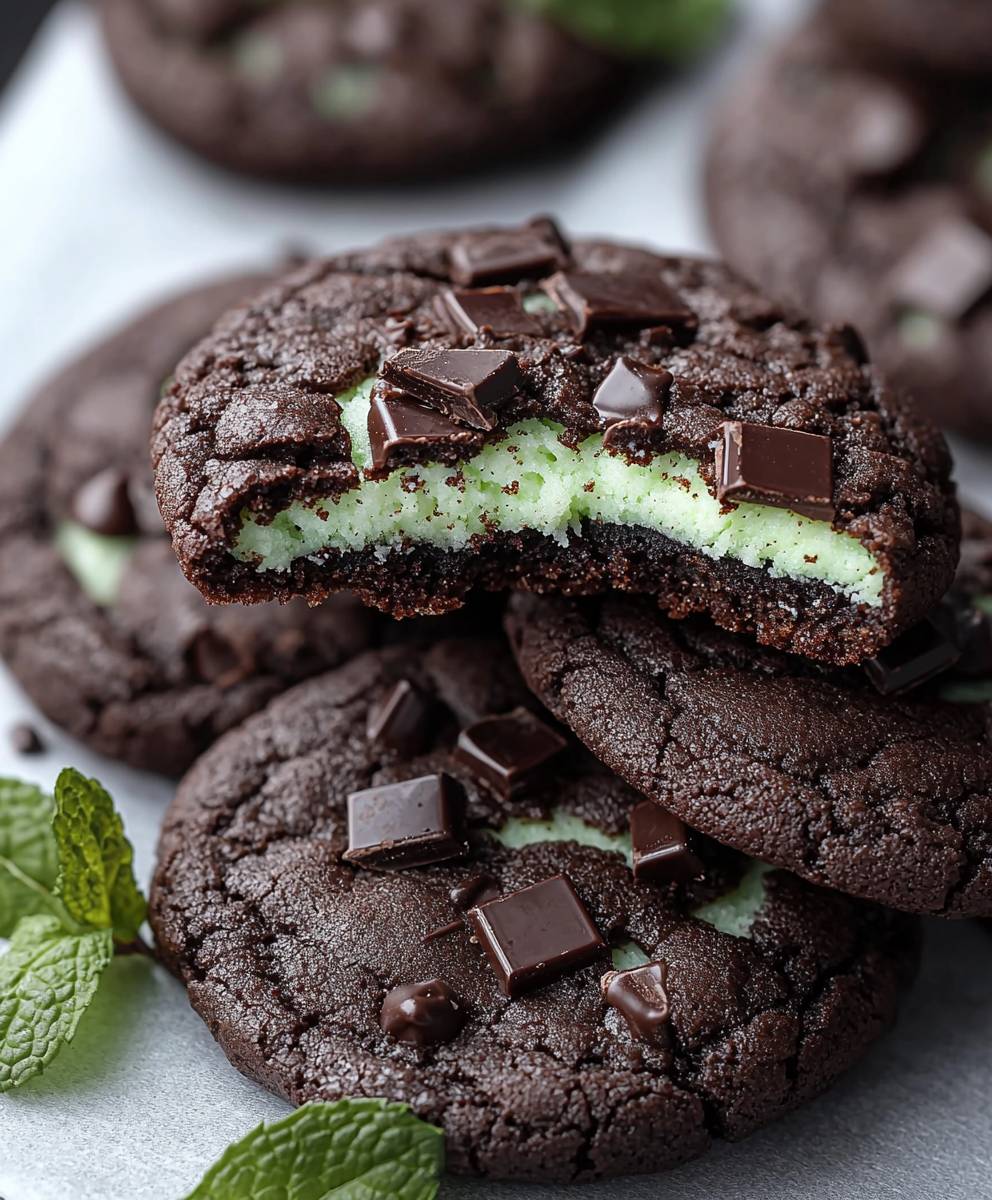 Minz-Schokoladen-Käsekuchen-Kekse