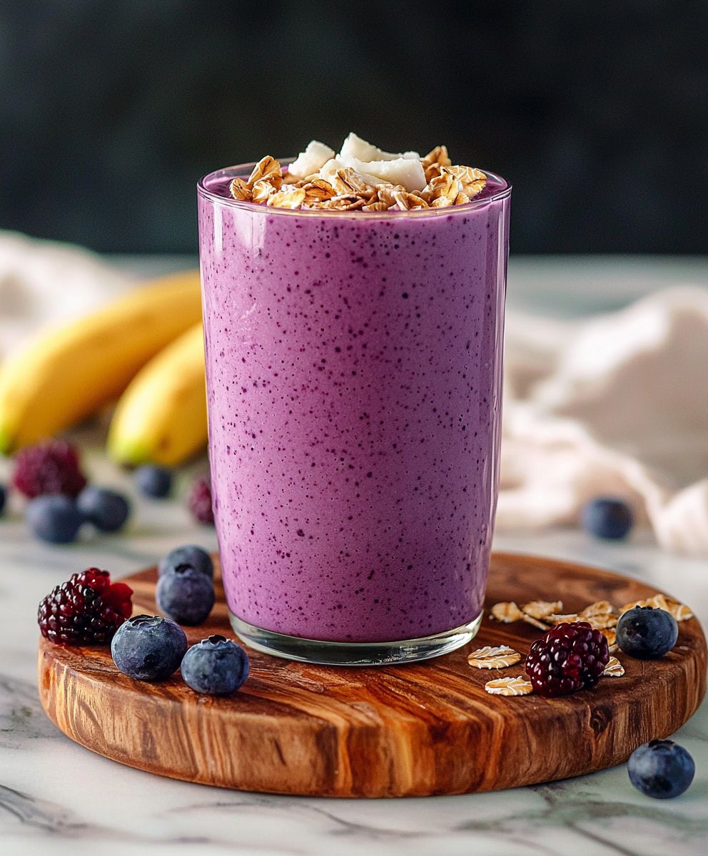 Blaubeer Kokos Smoothie