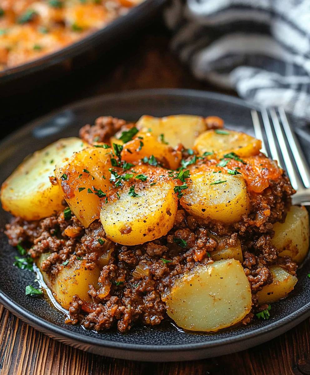 Hobo Auflauf Hackfleisch Kartoffeln