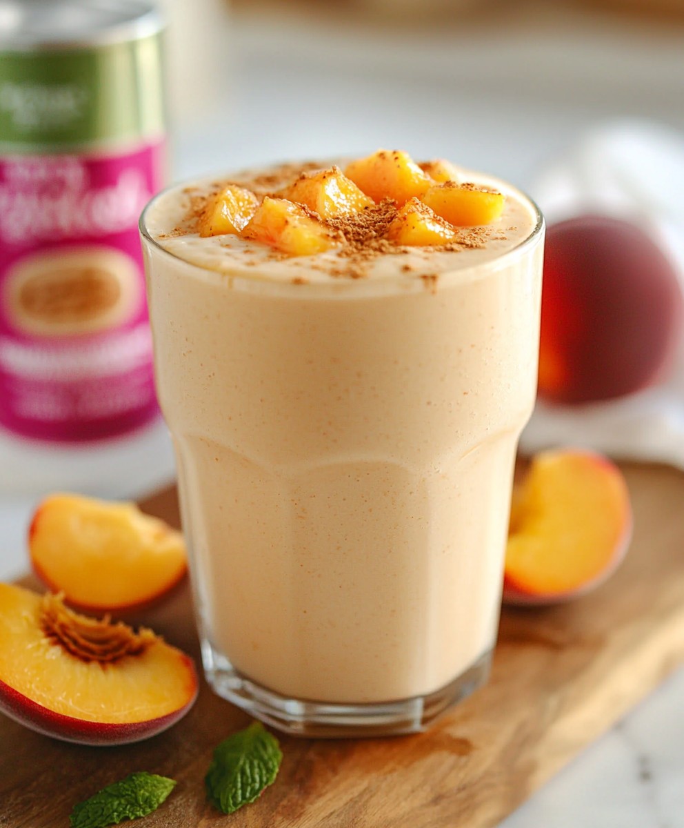 Proteinreicher Pfirsich-Smoothie