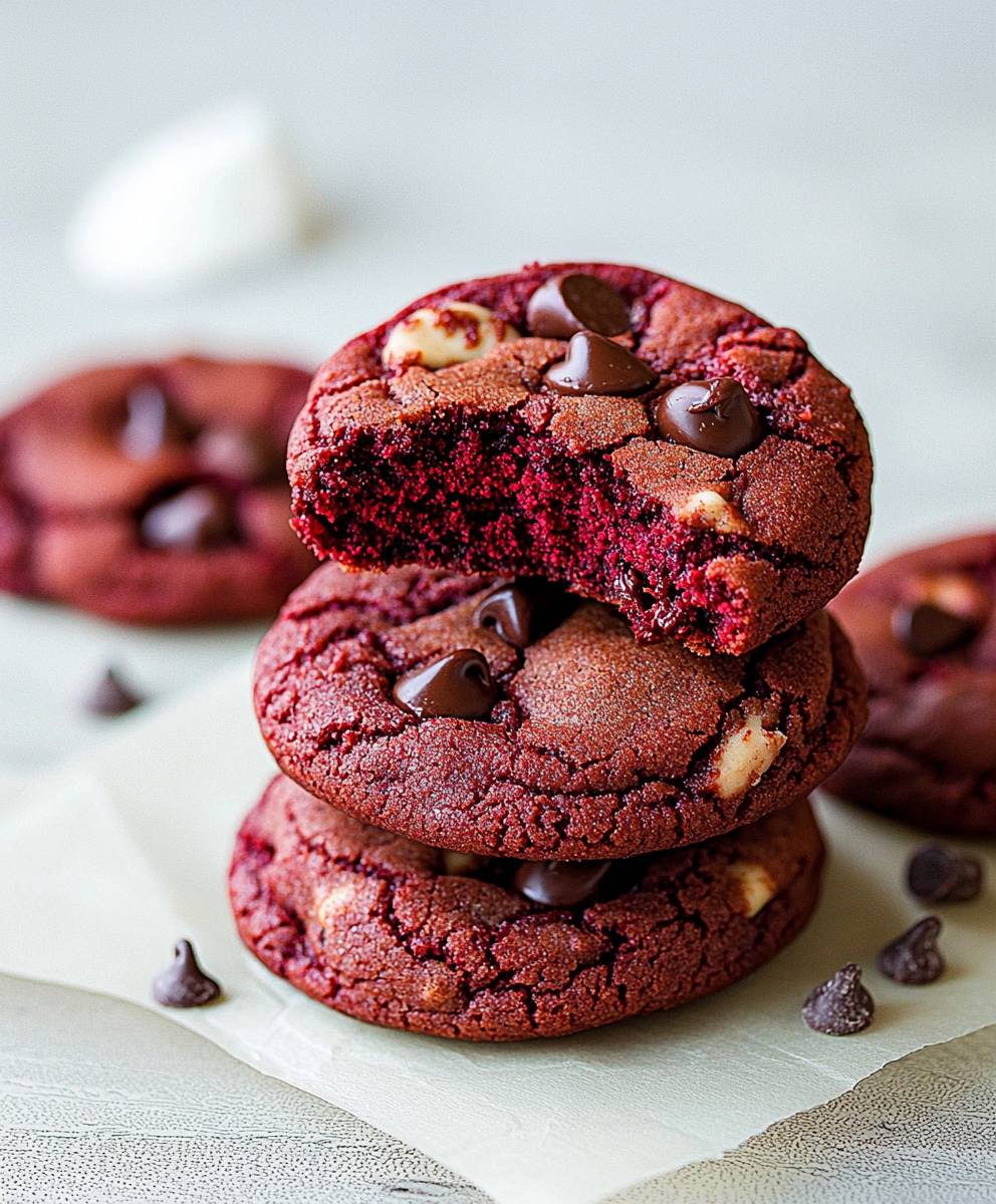 Rote Samt Schokoladenkekse