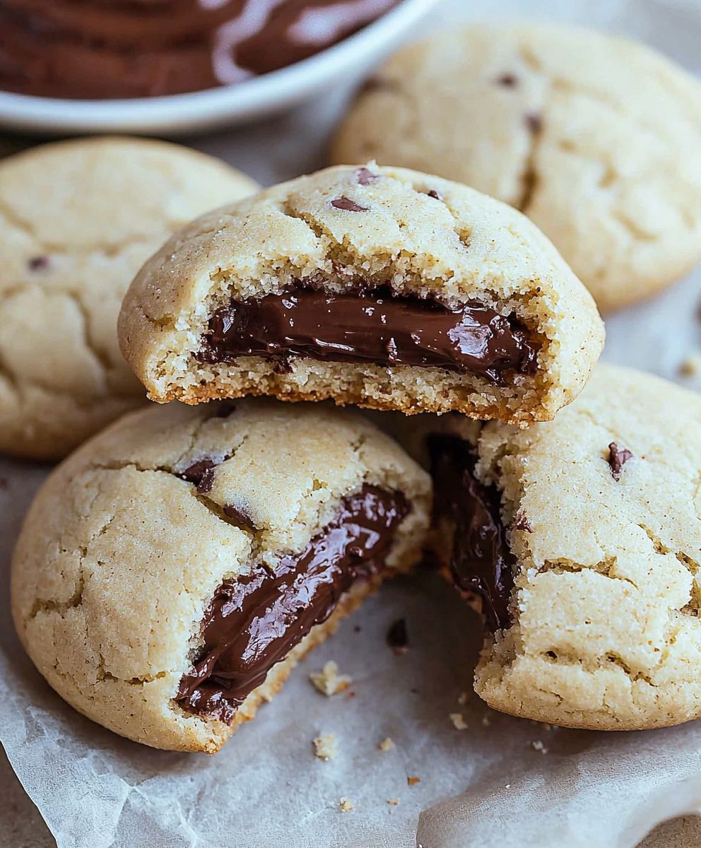 Nutella gefüllte Kekse