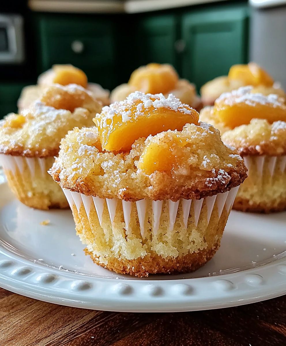Pfirsich Cobbler Muffins