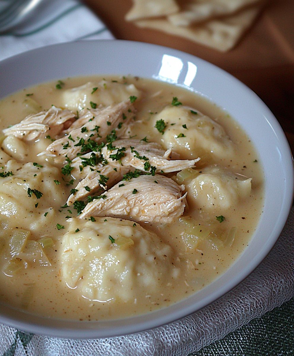 Hähnchen und Klöße