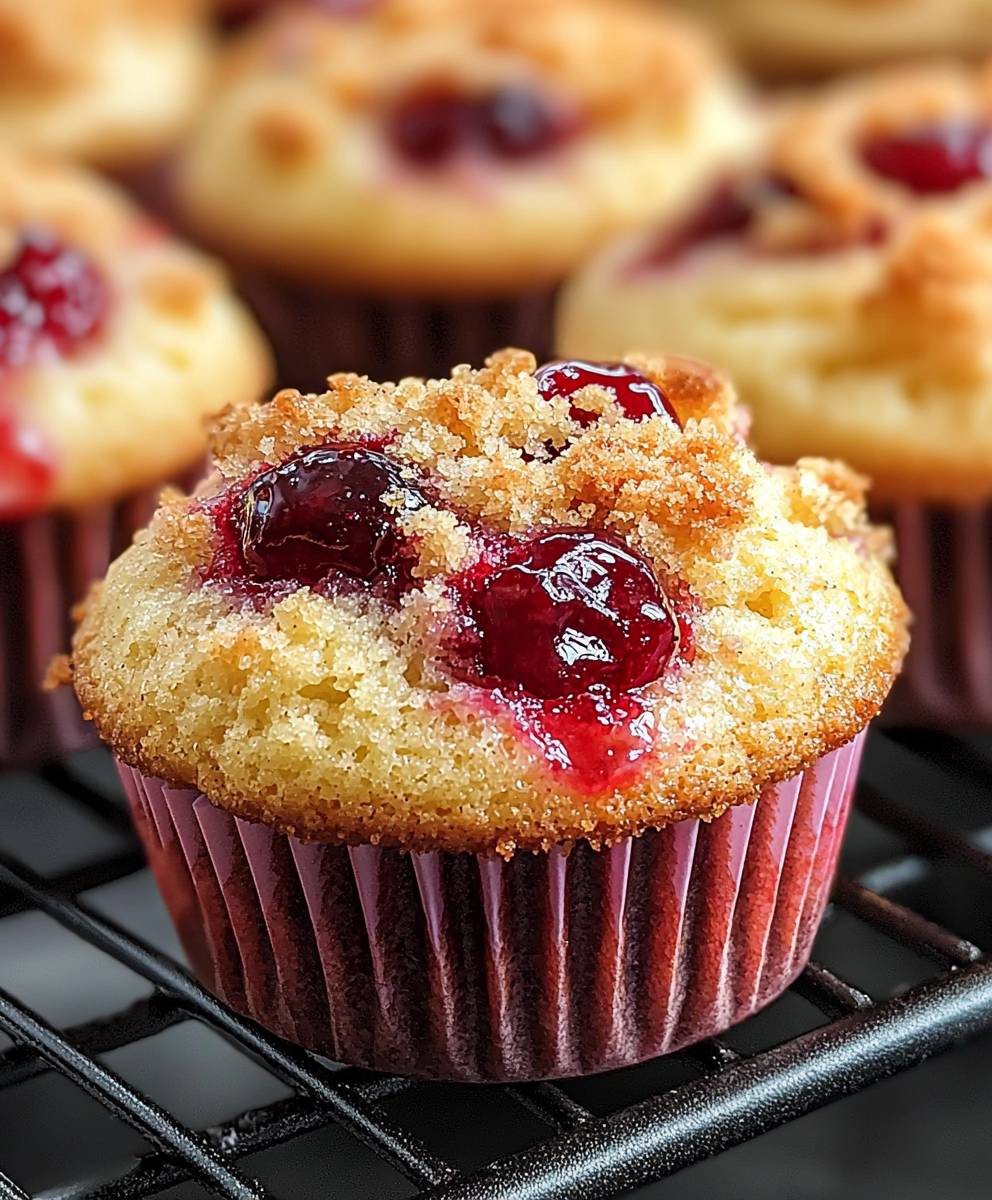 Kirsch Cobbler Muffins backen