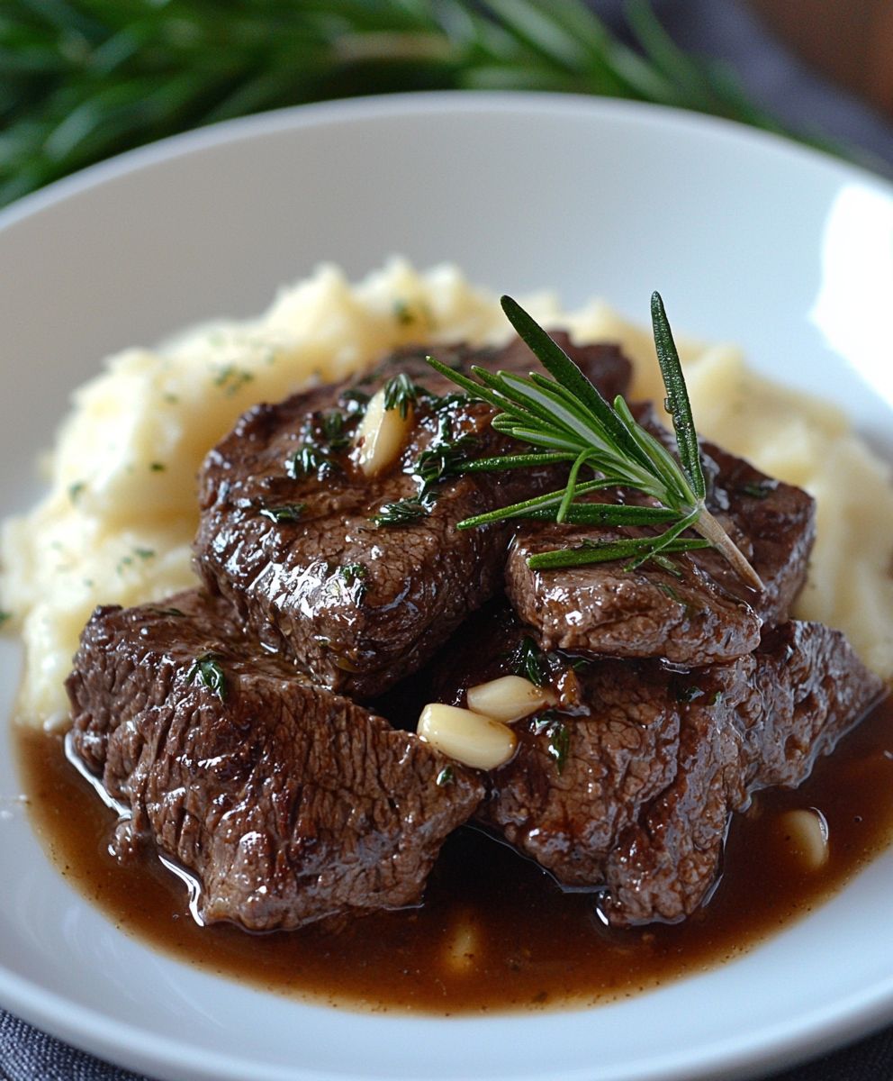 Rindfleischspitzen Knoblauch Rosmarin