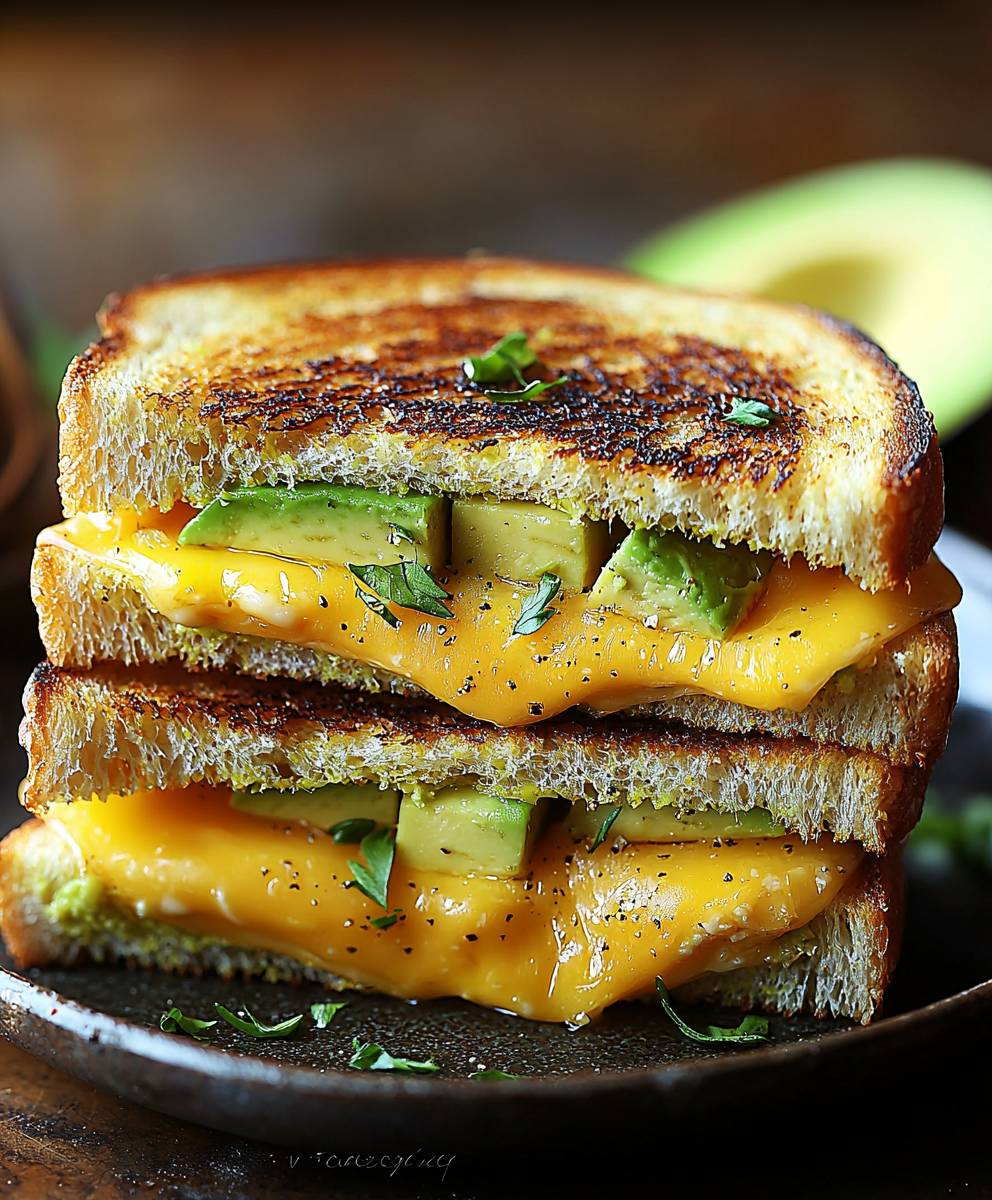 Gegrillte Käsesandwiches Avocado