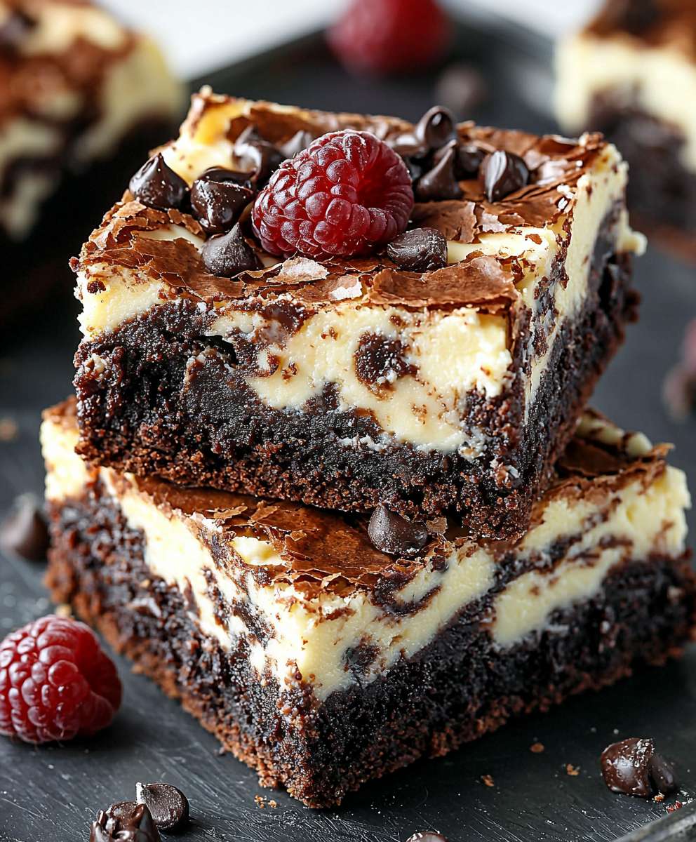 Käsekuchen Brownies backen