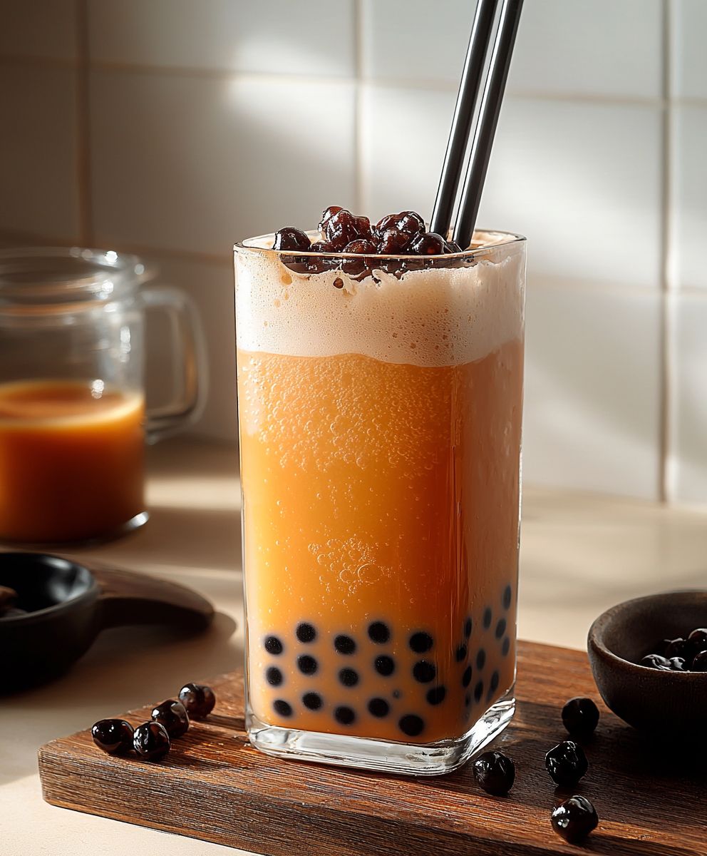 Thailändischer Milchtee Boba