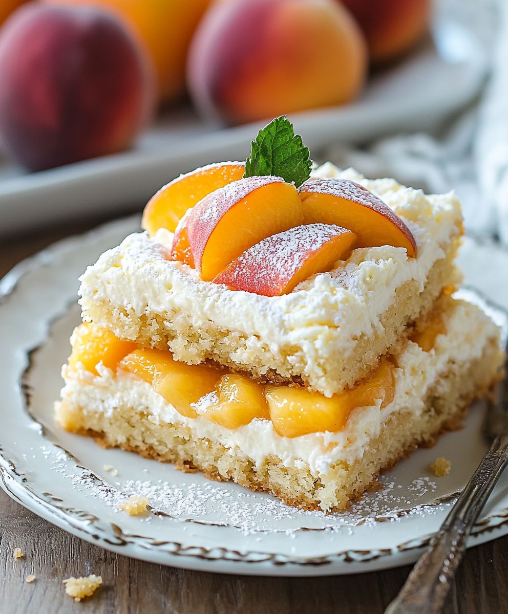 Pfirsich Sahne Tortenriegel