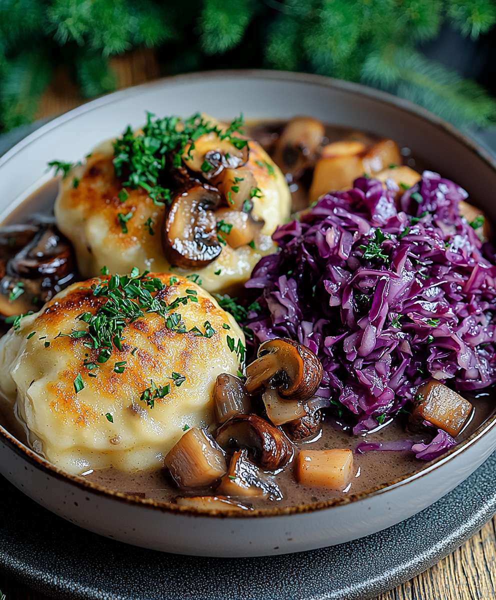 Pilz Maronen Ragout Ofenknödel