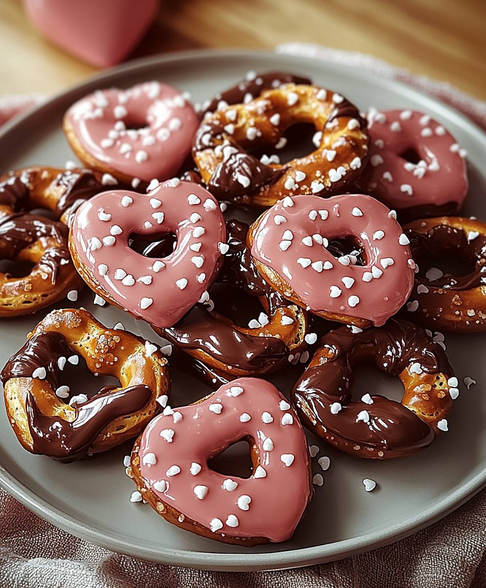 Schoko Karamell Brezeln Valentinstag