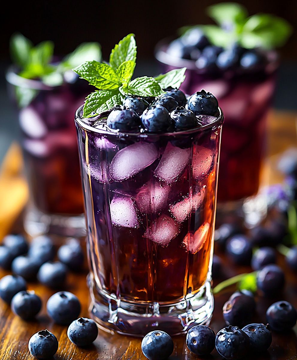 Blaubeer Lavendel Eistee selber machen