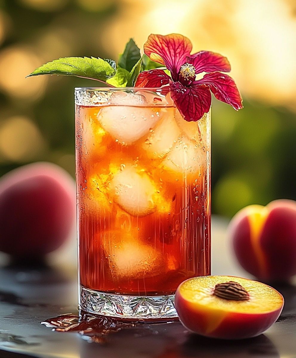 Pfirsich Hibiskus Tee selber machen