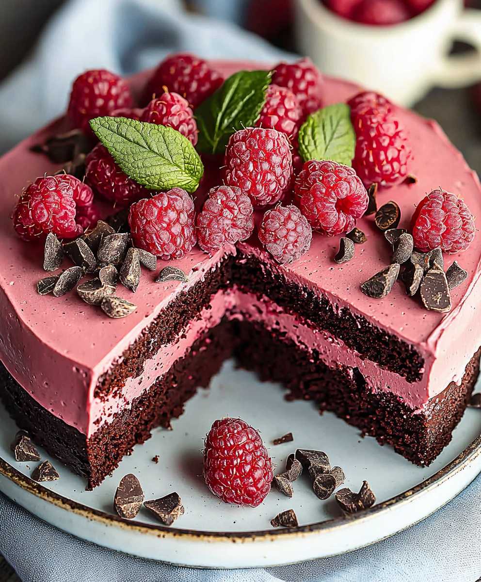 Schoko Himbeer Mousse Kuchen