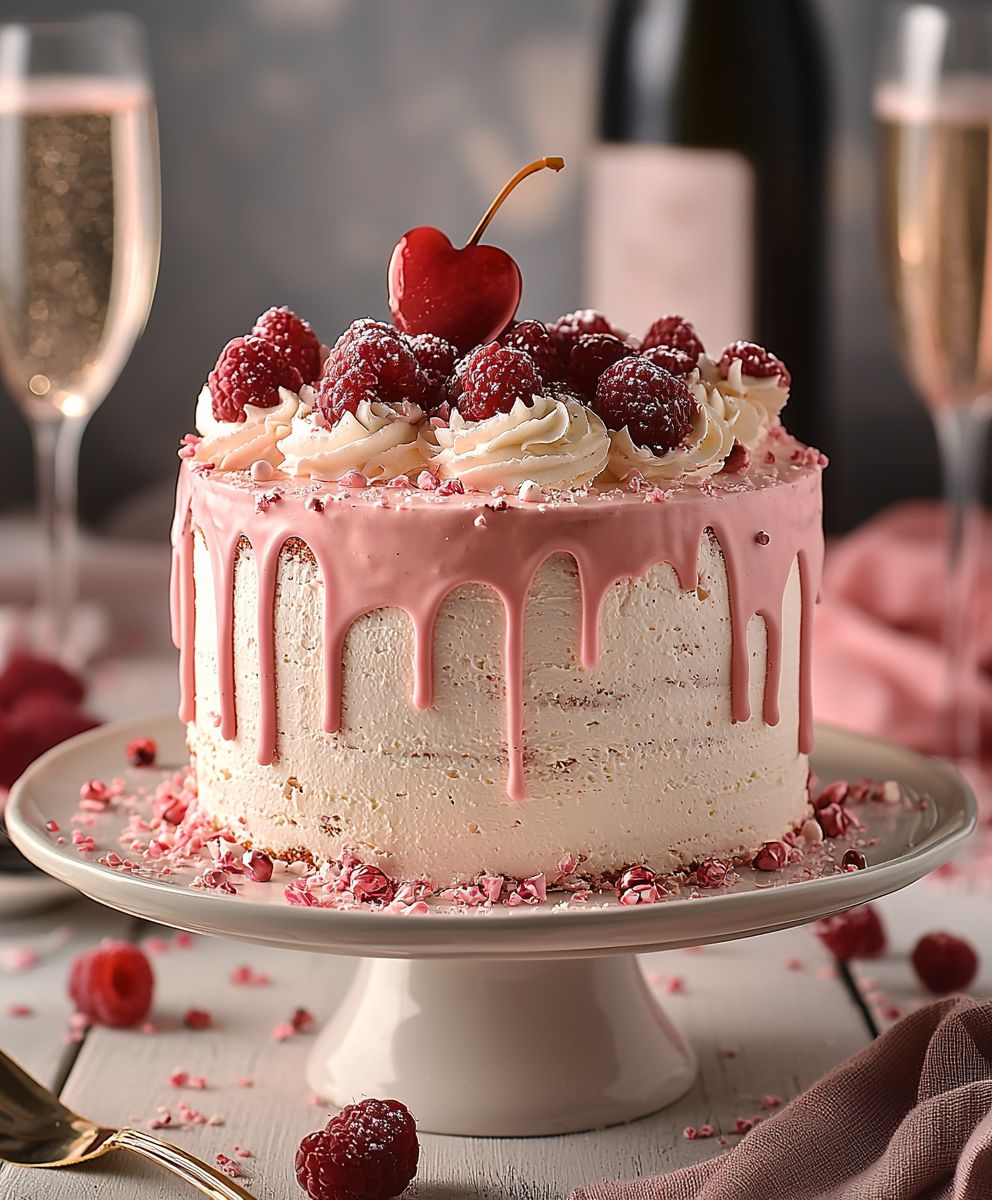 Rosa Champagner Kuchen