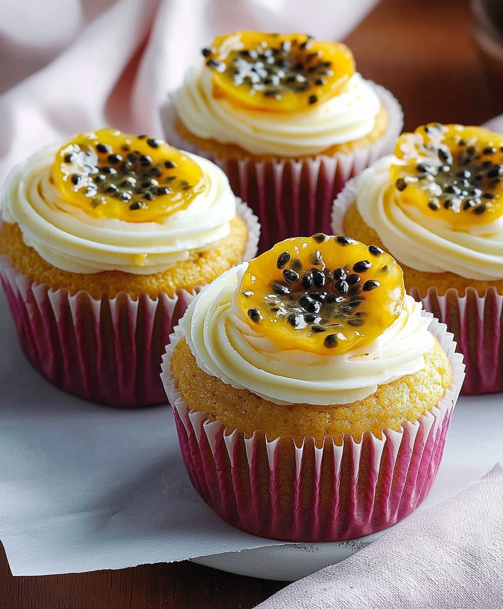 Passionsfrucht Joghurt Cupcakes